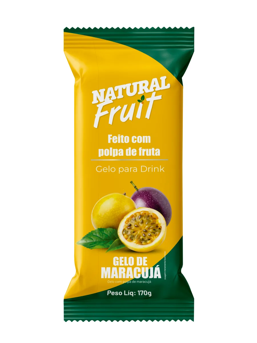 Embalagem de Gelo de Maracujá