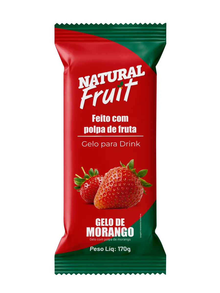 Embalagem de Gelo de Morango