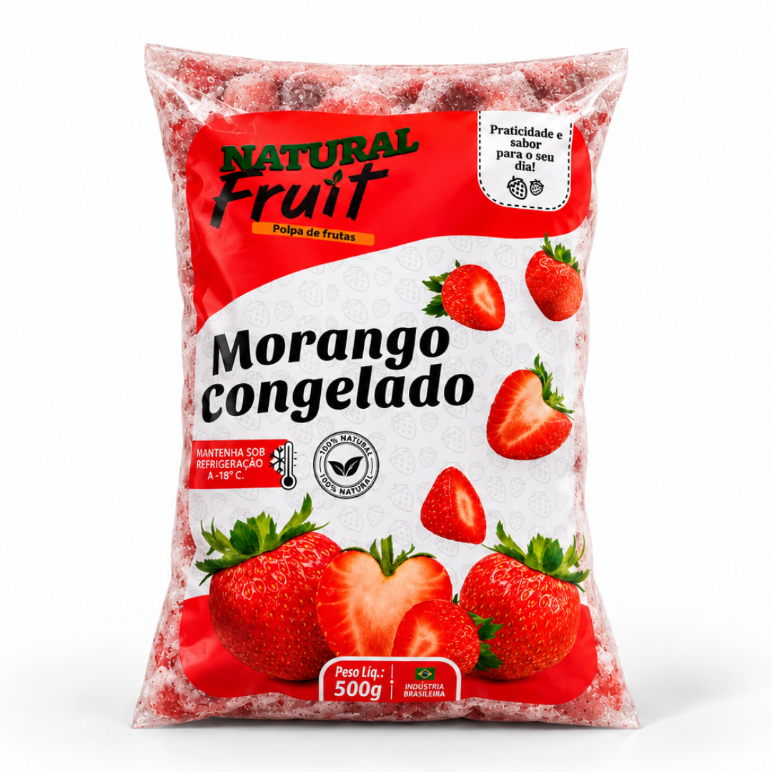 Embalagem de Morango congelado