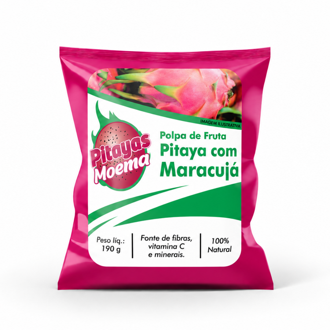 Embalagem de Pitaya com Maracujá