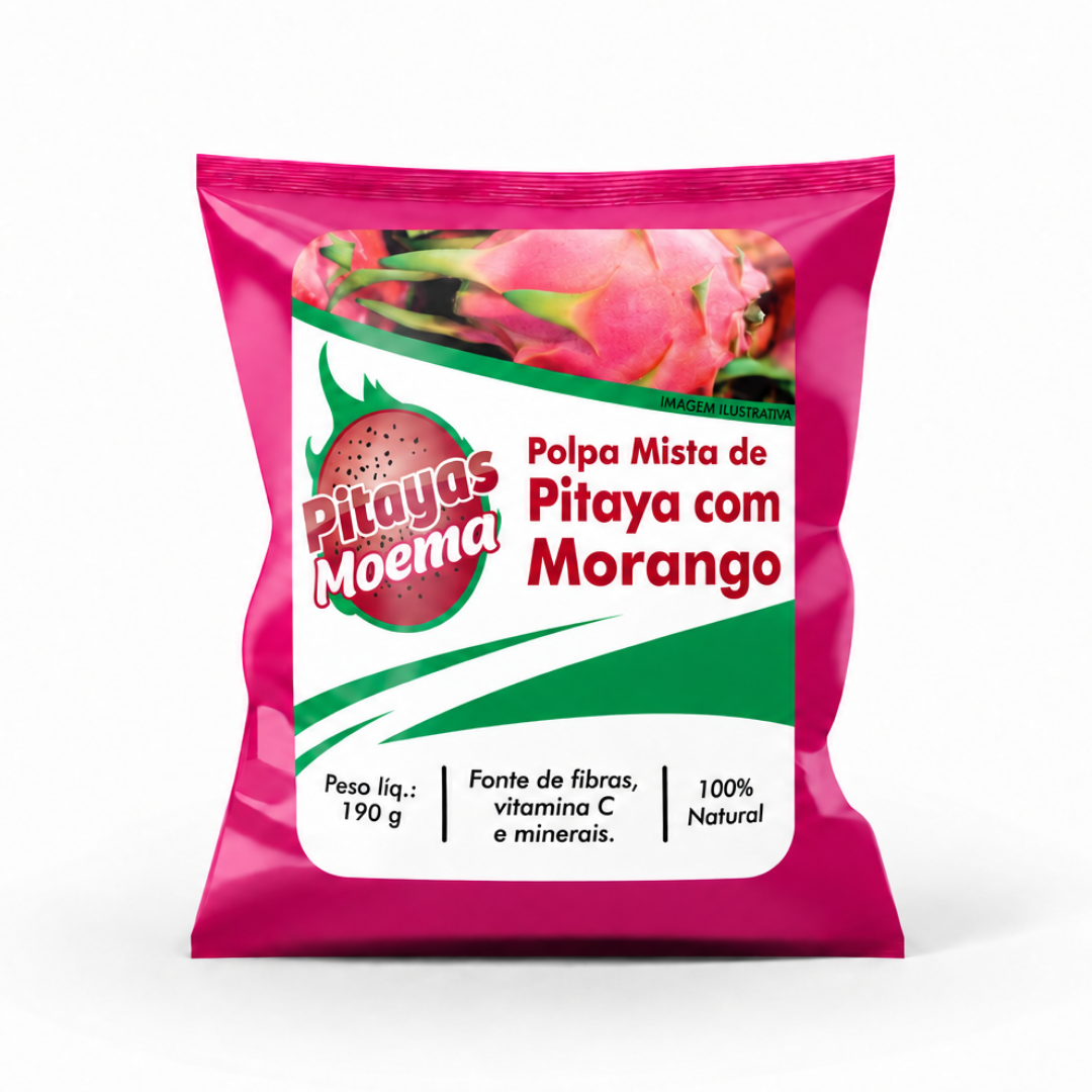 Embalagem de Pitaya com Morango