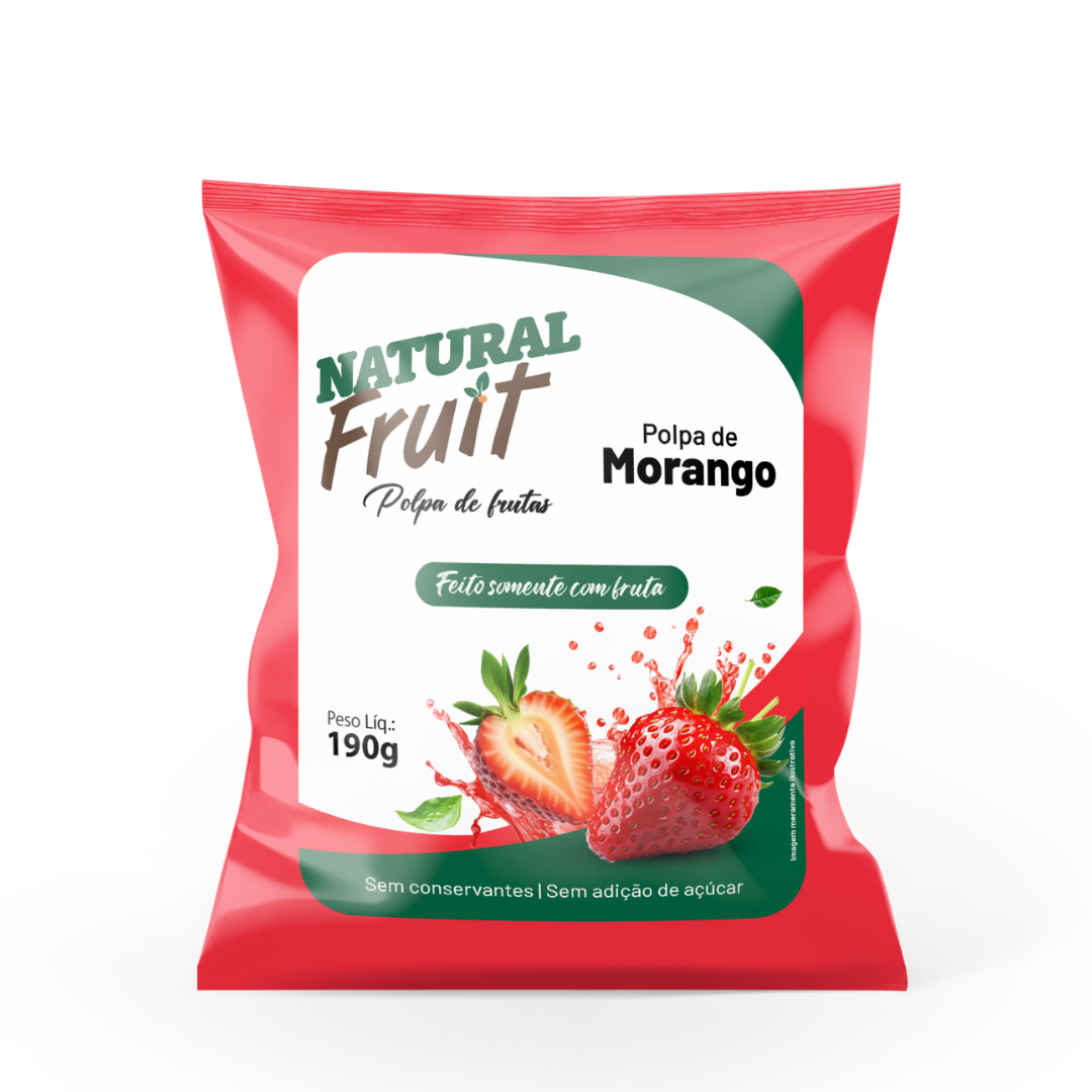 Embalagem de Polpa de Morango